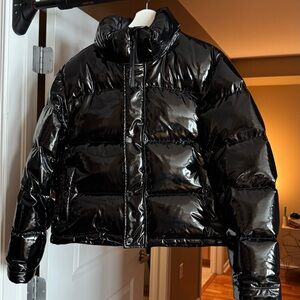 SOLD!!! Aritzia Shiny Black Puffer Coat